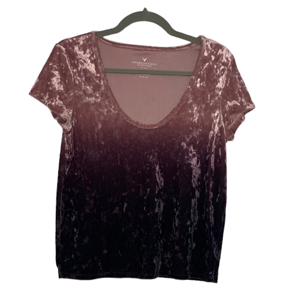 American Eagle Ombré Velvet Top